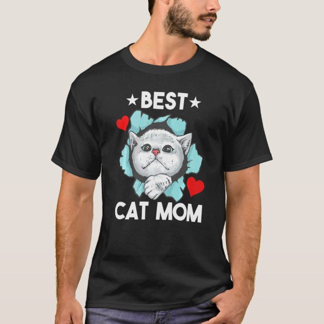 Muttertag Katzenmutter T-Shirt (Vorderseite)