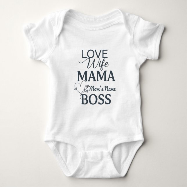 Muttertag - liebe Mama Boss Baby Strampler (Vorderseite)