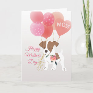 Muttertag Liebe von Jack Russell Terrier Hund Karte