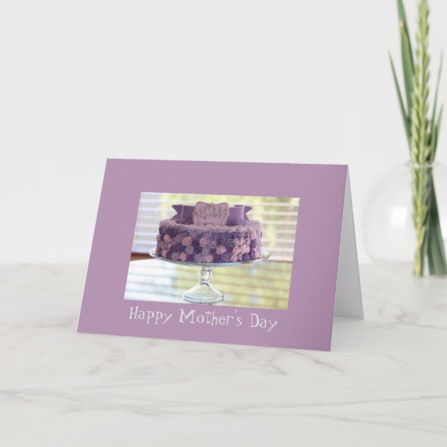 Muttertag Lila Blume Grußkarte Karte (Vorderseite)