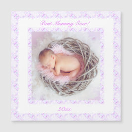 Muttertag Lilac Pink Bestes Mama-Foto Geschenk für Magnetkarte