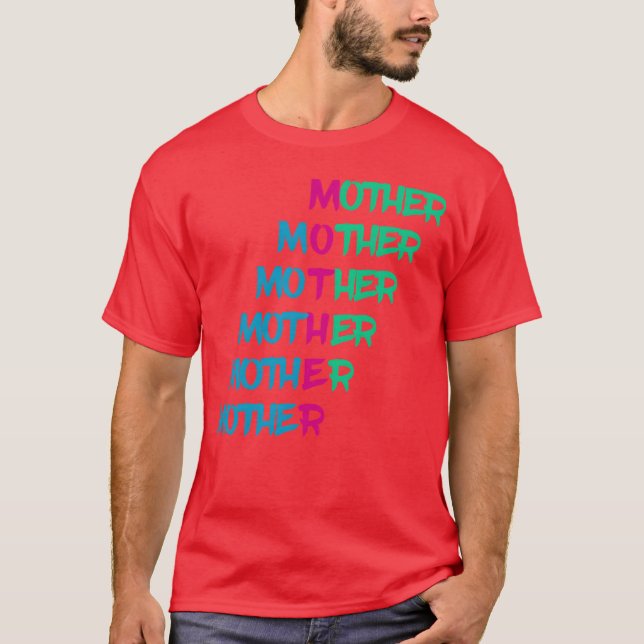 Muttertag lustiger blauer Junge T-Shirt (Vorderseite)