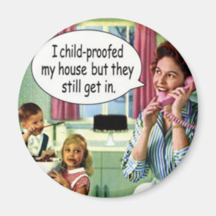 Muttertag Lustiger Retro-Hausfrau Magnet