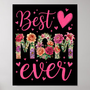 Muttertag Mama Blumen Tochter Frauen Mutter Kinder Poster
