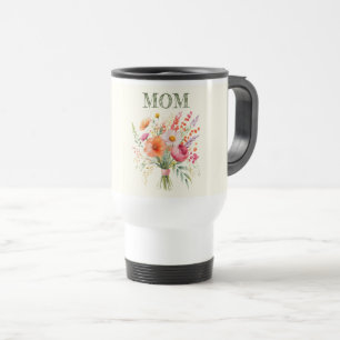 Muttertag Mama Blumenstrauß Bunte Blumen Reisebecher