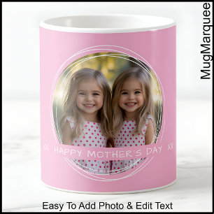 Muttertag, Mama, Hübsches Rosa Foto Benutzerdefini Kaffeetasse