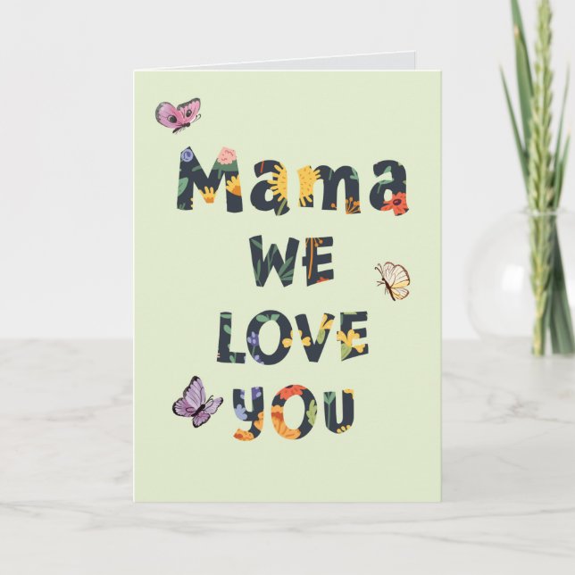 Muttertag Mama Wir Liebe dich Karte (Vorderseite)