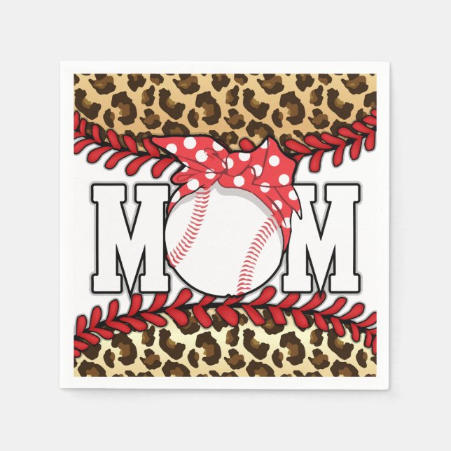 Muttertag Messy Hair Baseball Serviette (Vorderseite)