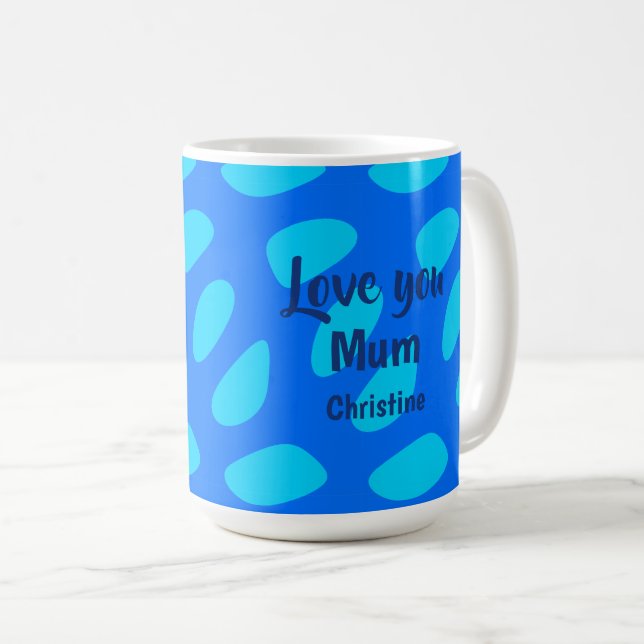Muttertag Minimalistischer Text und Muster Kaffeetasse (VorderseiteRechts)