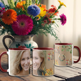 Muttertag mit Blume und individuellem Foto Tasse