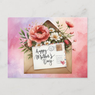 Muttertag mit Blumen Feiertagspostkarte