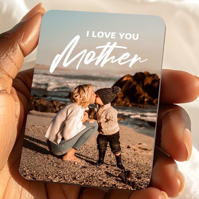 Muttertag | Modernes Geschenk für Minimalistisches Magnet (Mother’s Day | Modern Minimalist Photo Gift Magnet, Mom Photo Gifts, Moms Day)
