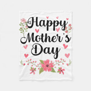 Muttertag Mommy Cute Floral Frauen Für Mama Oma Fleecedecke