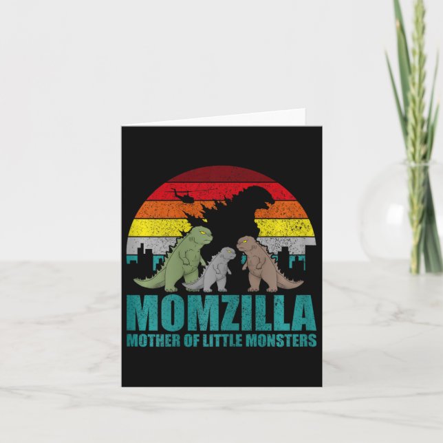 Muttertag Momzilla Mutter kleiner Monster Karte (Vorderseite)