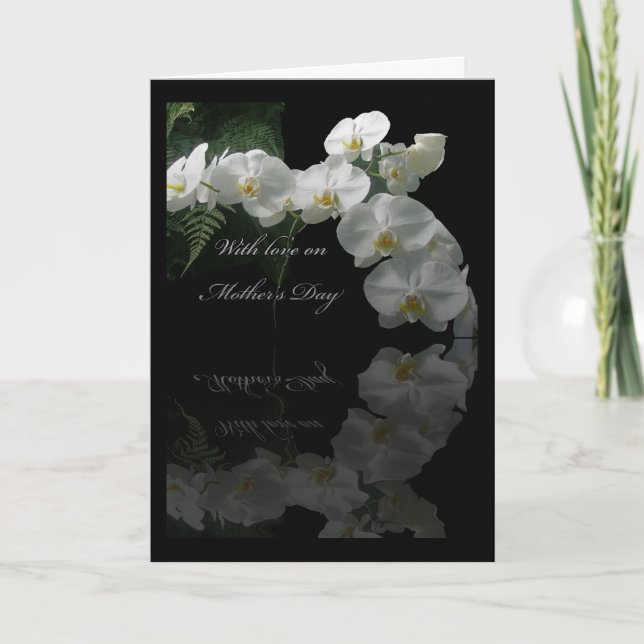 Muttertag Moth Orchids & Ferns Karte (Vorderseite)