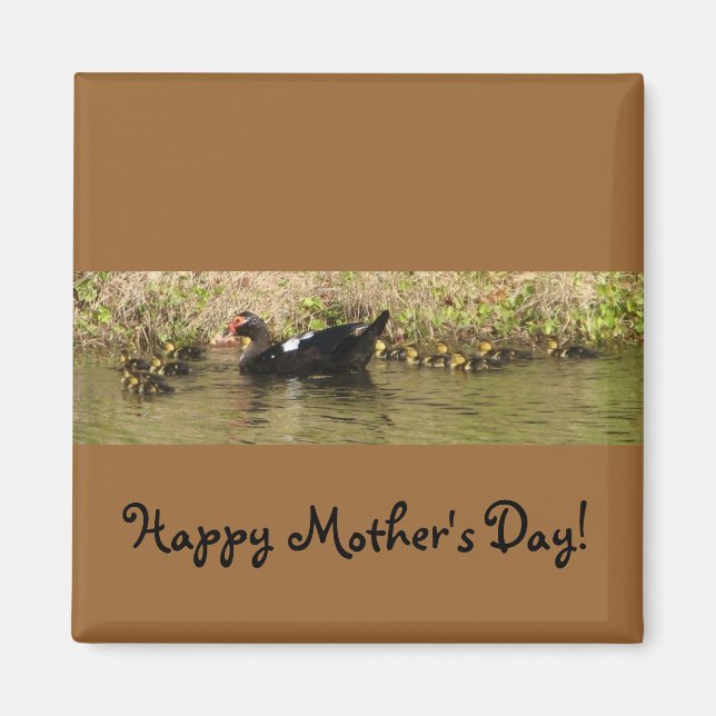 Muttertag Muscovy Duck Magnet (Vorne)