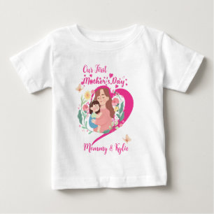 Muttertag, Mutter und Tochter Baby T-shirt