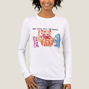 Muttertag-Mutterkatze und Kätzchen Tri-Blend Shirt