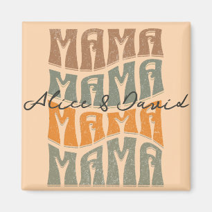 Muttertag Naturfarbe Mama Kinder T - Shirt benenne Magnet