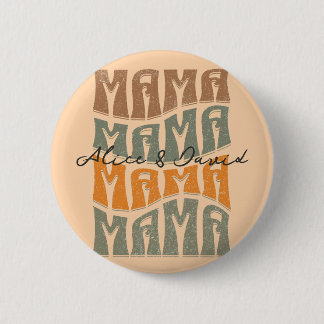 Muttertag natürliche Farbe Mama Kinder Name Button