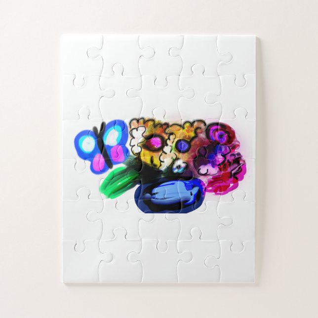 Muttertag nebelige Blume  Puzzle (Vertikal)
