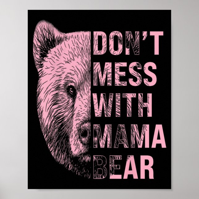Müttertag nicht mit Mama-Bären durcheinander Poster (Vorne)