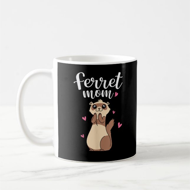 Muttertag Niedliche Frauen Weasel Ferret Mama Kaffeetasse (Links)