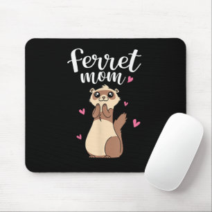 Muttertag Niedliche Frauen Wiesel Frettchen Mama Mousepad