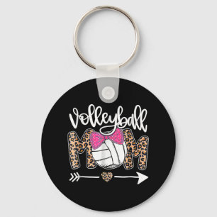 Muttertag Niedliche Volleyball Mama Leopard Fun Ba Schlüsselanhänger