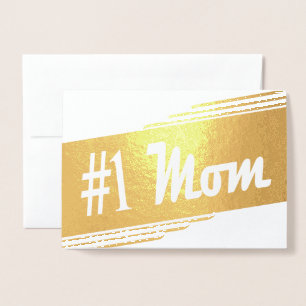Muttertag Nummer Eins Mama Vintag Folienkarte