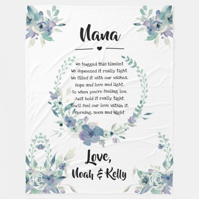 Muttertag Oma Grammy Nana von Großkindern Fleecedecke (Vorderseite)