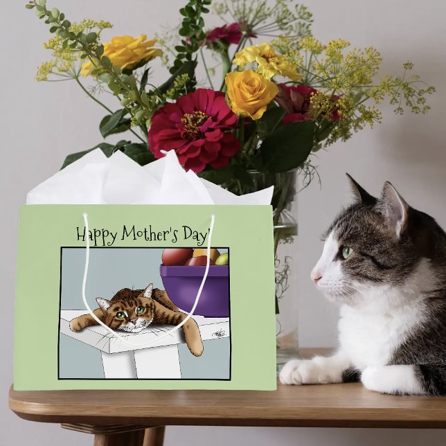 Muttertag Orange Tabby Cat Große Geschenktüte (Von Creator hochgeladen)