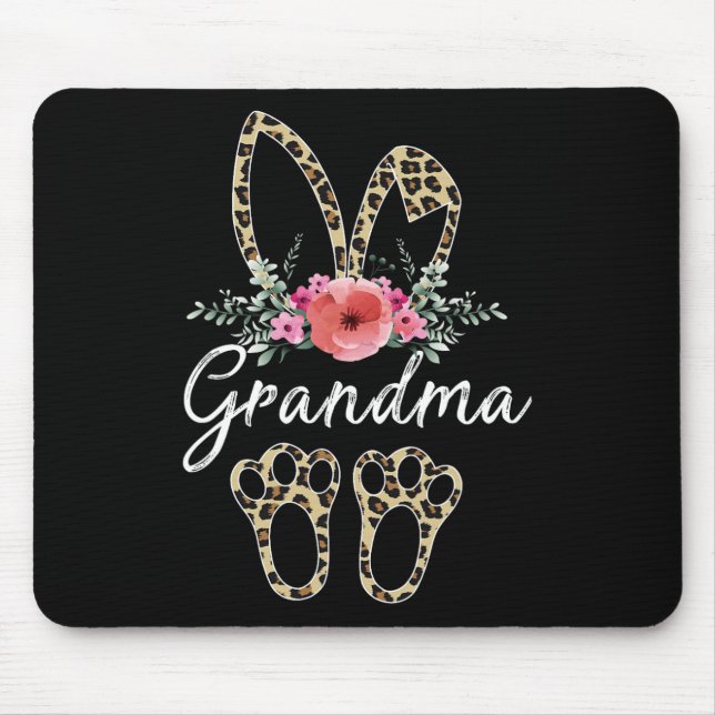 Muttertag Ostern für Großmutter Leopard Sonnenflor Mousepad (Vorne)