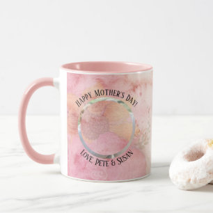 Muttertag Pastel Rosa grüne Krawatte-Färbung Tasse