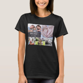 Muttertag Personalisierte Familienfoto Collage T-Shirt