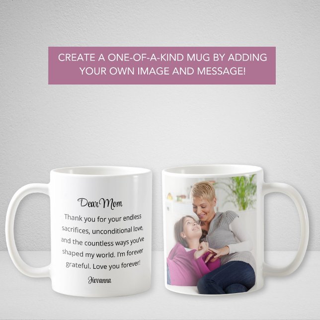 Muttertag Personalisiertes Foto und Texttee Kaffeetasse (Von Creator hochgeladen)