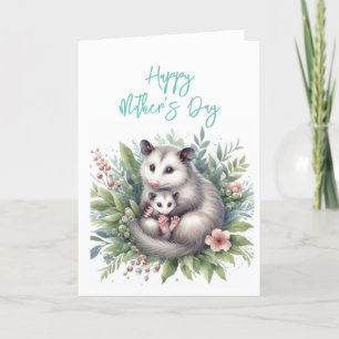 Muttertag Possum Grußkarte Dankeskarte