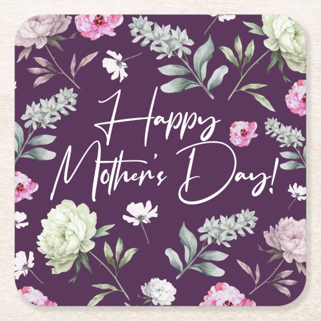 Muttertag Rechteckiger Pappuntersetzer (Vorderseite)