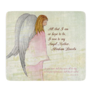 Muttertag religiöser Engel, Square Gift Schneidebrett