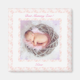 Muttertag Rosa Beste Mama Foto Geschenk für Mama Magnet