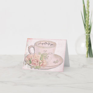 Muttertag Rosa Eine Tasse Tee für dich Feiertagskarte