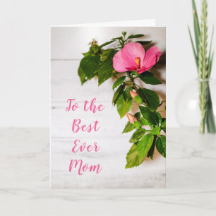 Muttertag Rosa Hibiskus Beste Mama Aller Zeiten Karte