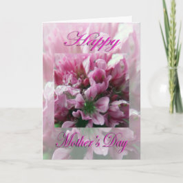 Muttertag Rosa und grüne Blume Karte