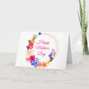 Muttertag Rosa Wildblume Karte