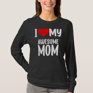 Muttertag Rotes Herz mit Liebe Ich Liebe meine Mam T-Shirt