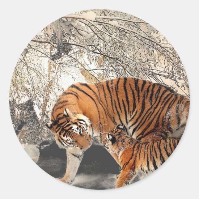 Muttertag Runder Aufkleber (Vorderseite)