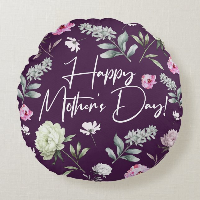 Muttertag Rundes Kissen (Vorderseite)