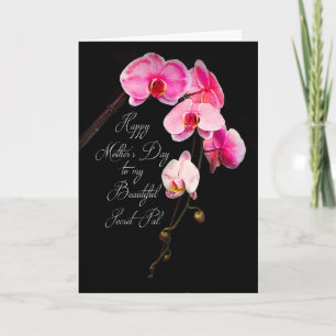 MUTTERTAG - SECRET PAL/SISTER - FUCHSIA ORCHIDS KARTE