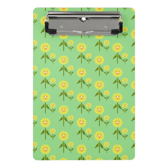 Muttertag Sonnenblumen Gemustert Mini Klemmbrett (Vorderseite)