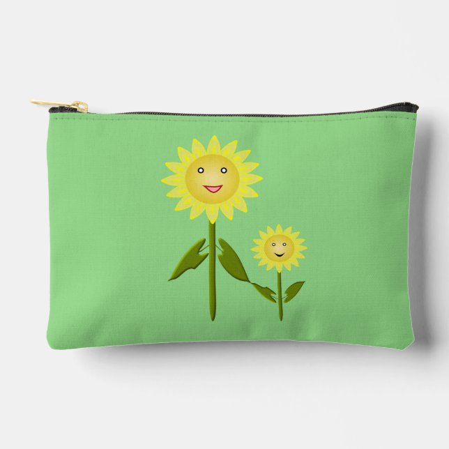 Muttertag Sonnenblumen Gemustert Zubehörtasche (Vorderseite)